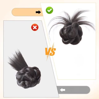 แฟชั่นจําลองถักผมหางม้าปุยคลิปบนวิกผมผู้หญิงขนนกยุ่งบุญส่วนขยาย