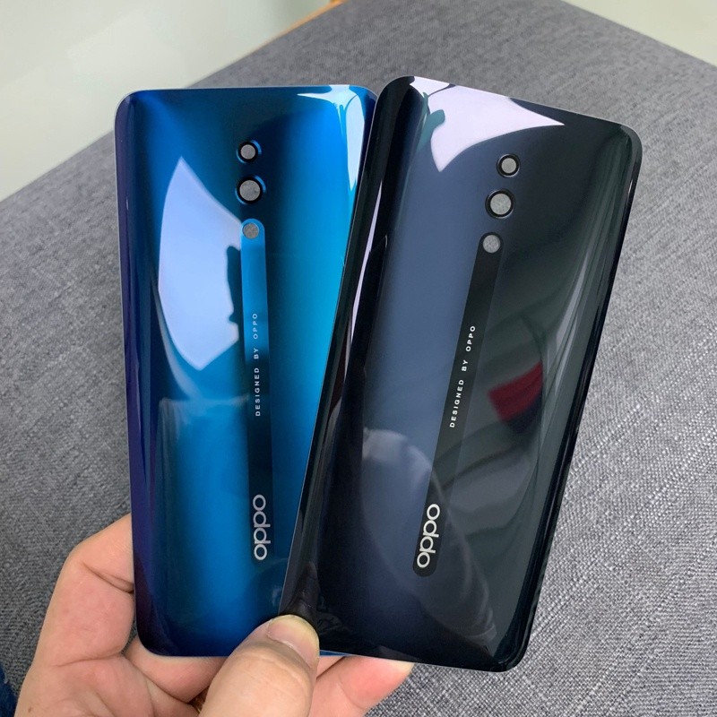Oppo Reno 2 Reno2 ฝาหลังแบตเตอรี่เคสกระจกด้านหลังพร้อมสติกเกอร์กาวชิ้นส่วนทดแทนโทรศัพท์