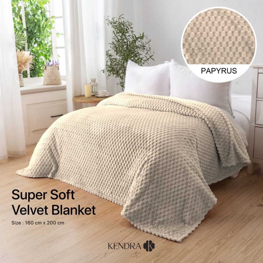 Kendra Flannel Velvet ผ้าห่ม Reject 160x200 ซม. สีนูนธรรมดา - USHOP