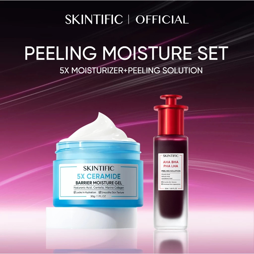 SKINTIFIC AHA BHA PHA LHA Peeling Solution ผลัดเซลล์ผิวใน 60 วินาที เซรั่มเพื่อการผลัดเซลล์ผิวที่มีส
