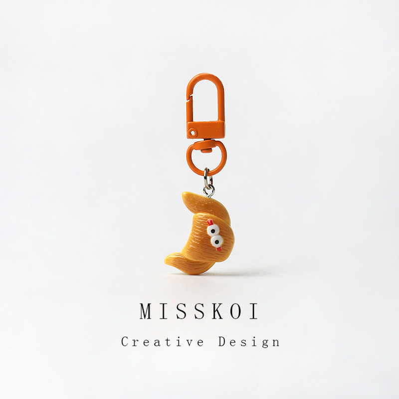 Mjt อาหารจําลองของเล่นน่ารักสนุกตาขนมปังพวงกุญแจจี้ตลกอาหารกระเป๋าเป้สะพายหลังจี้อุปกรณ์เสริม