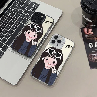 คู่รักแว่นกันแดดเด็กชายผู้หญิงเข้ากันได้เคสไอโฟน 13 11 17 16 7Plus 15 12 14 Pro Max XR X XS Max 16 7 14 8 Plus เคส