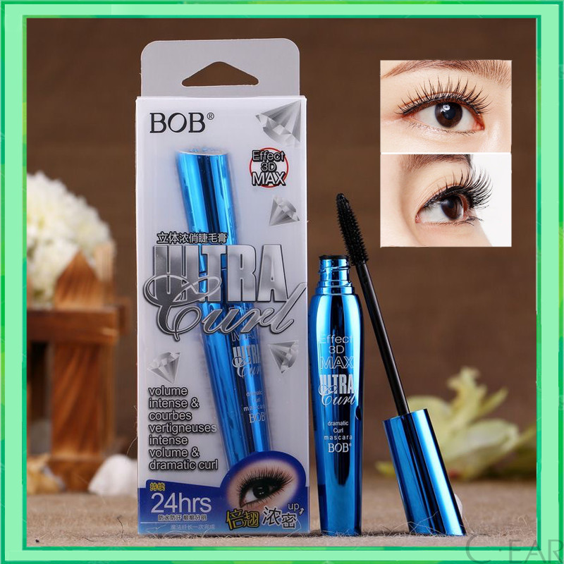 BOB มาสคาร่า กันน้ำ 3D สีดำ กันเหงื่อ ติดทน 9ml ไม่เลอะ ไม่เปื้อน ขนตายาว