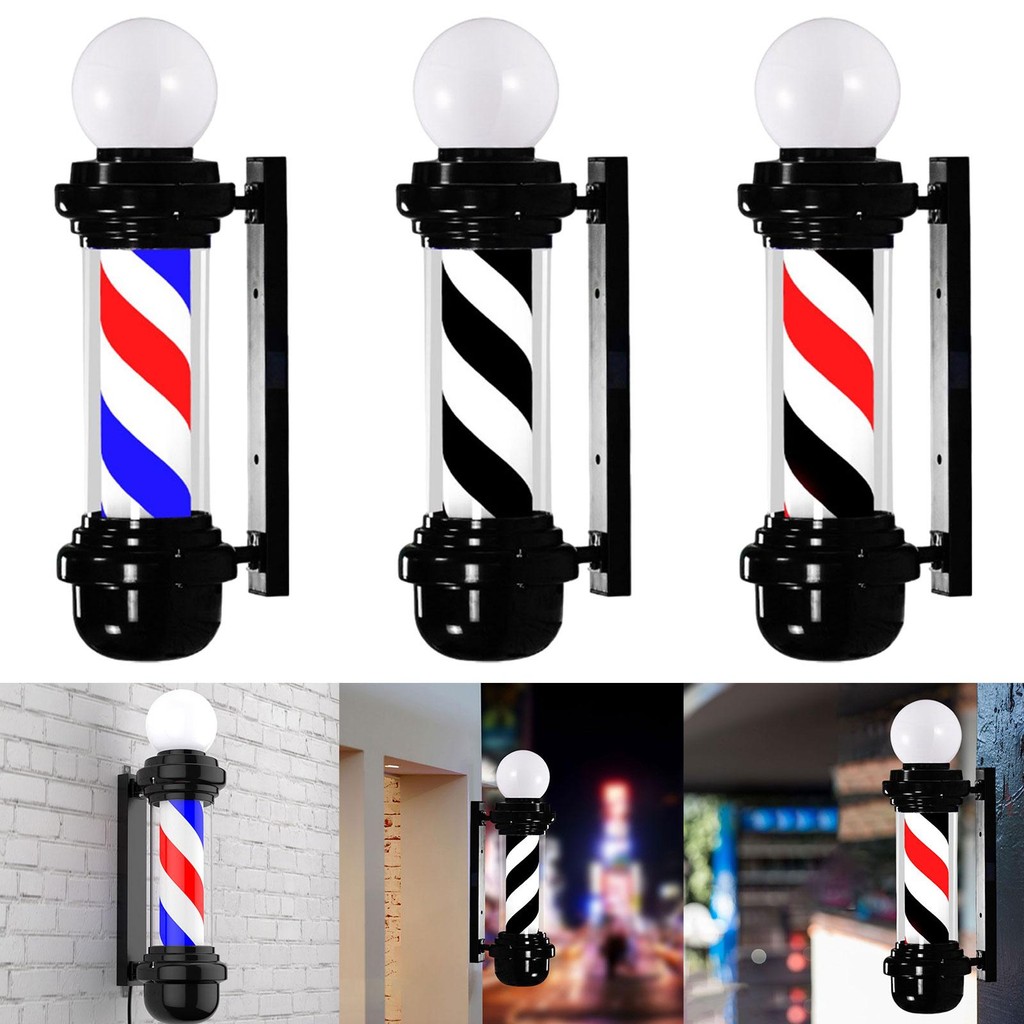 [gedonna] 23.6 in Barber Pole Light ป้ายคลาสสิกหมุนโคมไฟติดผนัง Retro Design Salon ไฟหมุนสําหรับร้านเสริมสวยกลางแจ้ง