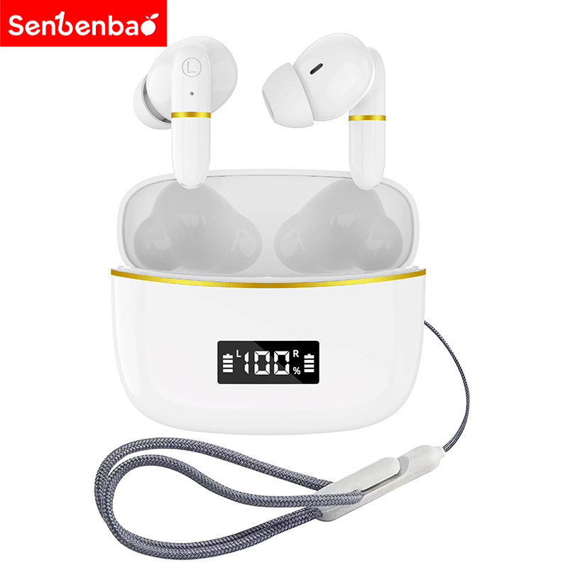 Senbenbao j2 หูฟังไร้สายบลูทูธTWS Miniหูฟังบลูทูธ 5.3 Touch Controlอายุการใช้งานแบตเตอรี่ยาวนานHDหูฟังตัดเสียงรบกวนพร้อมไมโครโฟน