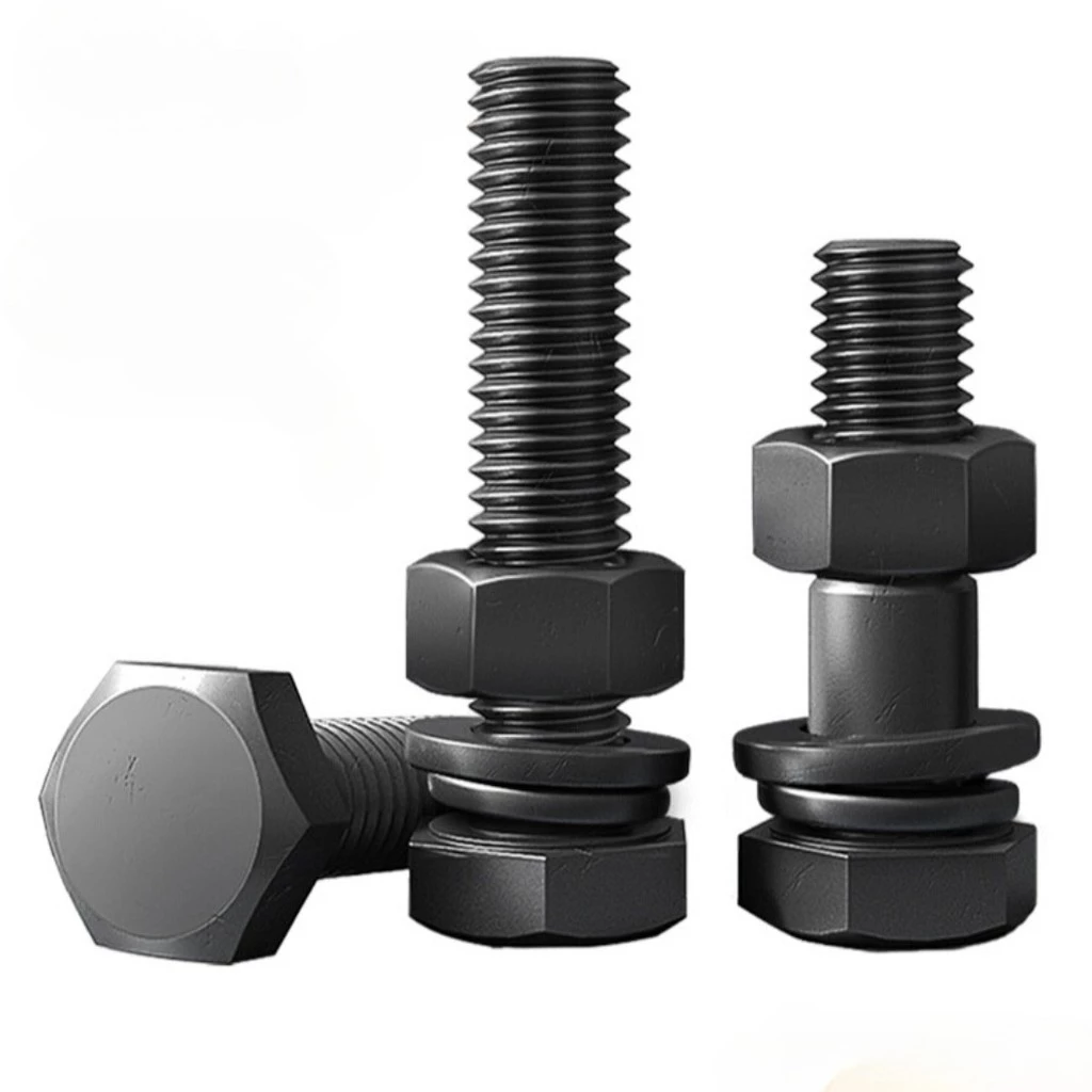 12.9 เกรด High-Strength ภายนอกหกเหลี่ยมสกรู Nut ชุดหกเหลี่ยม Bolt จับคู่ชุด M4M5M6M8M10