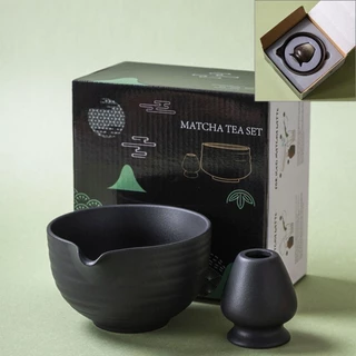 HOLIZZY ชามมัทฉะ, พร้อมเทพวยเซรามิค Matcha Whisk Holder, Textured Gradient สีReusable Matcha Making Kit คนรักชา