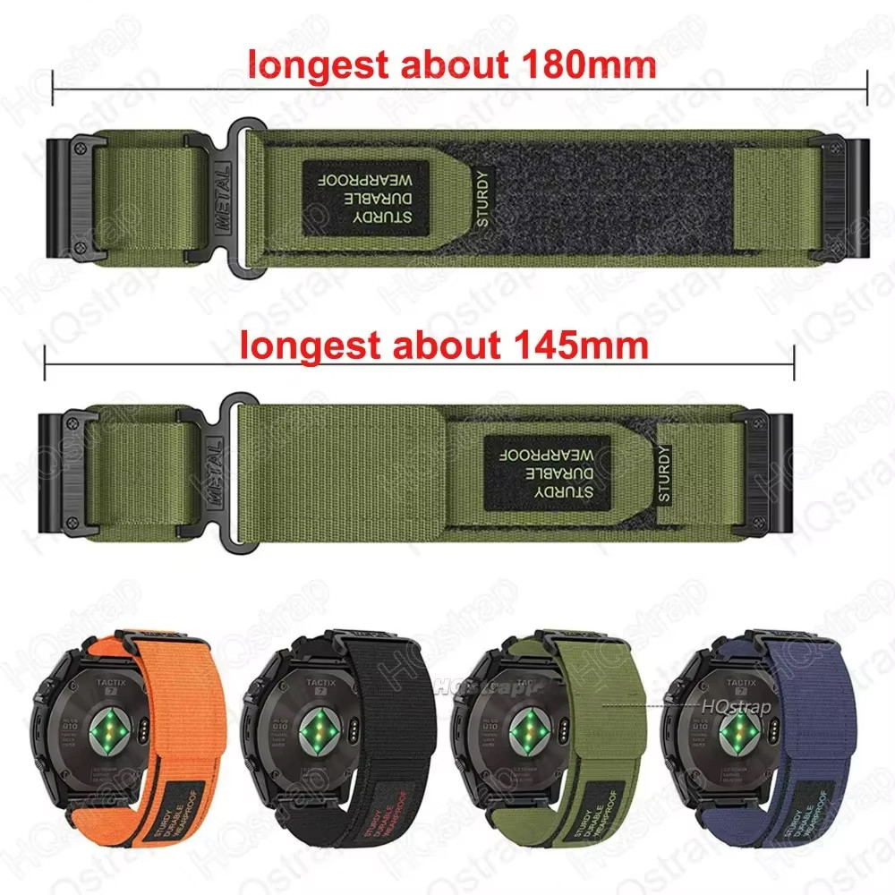 ใหม่สายรัดไนลอนสําหรับ Garmin นาฬิกา 26 มม.22 มม.20 มม.อุปกรณ์เสริมสําหรับ Garmin Fenix 7 6X 6pro 5X 5 3HR Tactix 7Pro กีฬาสร้อยข้อมือ
