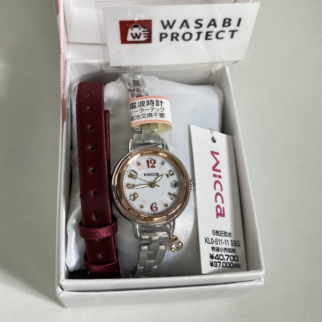 [Authentic★Direct from Japan] CITIZEN KL0-511-11 Unused Wicca Solar Crystal glass Silver SS Women Wrist watch นาฬิกาข้อมือ