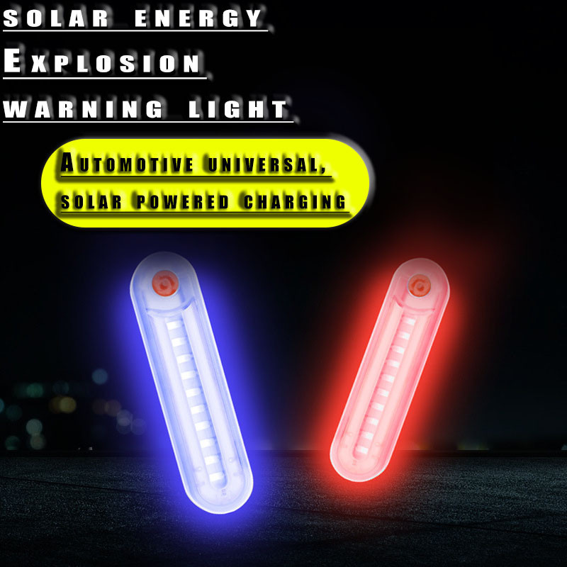 ไฟสัญญาณเตือน LED 8 ดวง พลังงานแสงอาทิตย์ 6 โหมด สําหรับติดด้านข้างรถบรรทุก ฉุกเฉิน