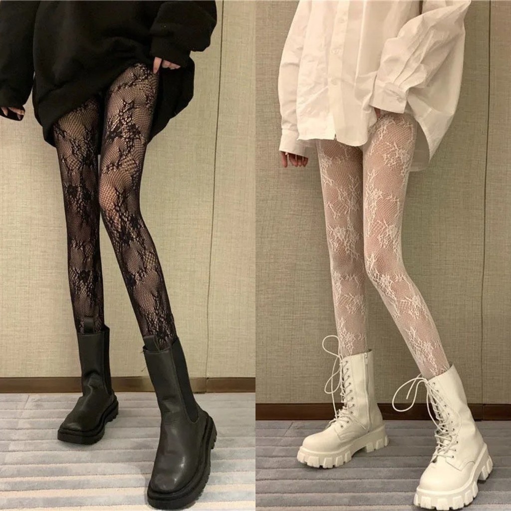 ถุงน่องตาข่ายที่ทันสมัย  แต่งลูกไม้ สไตล์ญี่ปุ่น แฟชั่นโลลิต้า สําหรับผู้หญิง - รูปที่ 6