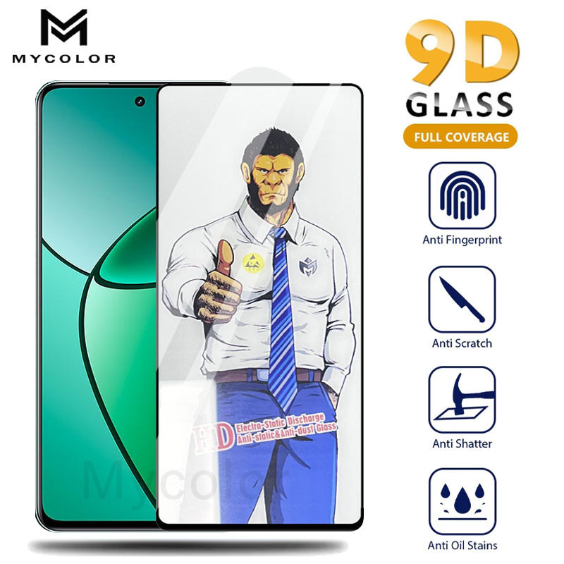 Clear Gorilla 9D กระจกนิรภัยสําหรับ Realme P3 P3x GT 7T 7 หมายเหตุ 70 70T 60X 60 50 15 15T 15X 14T 1