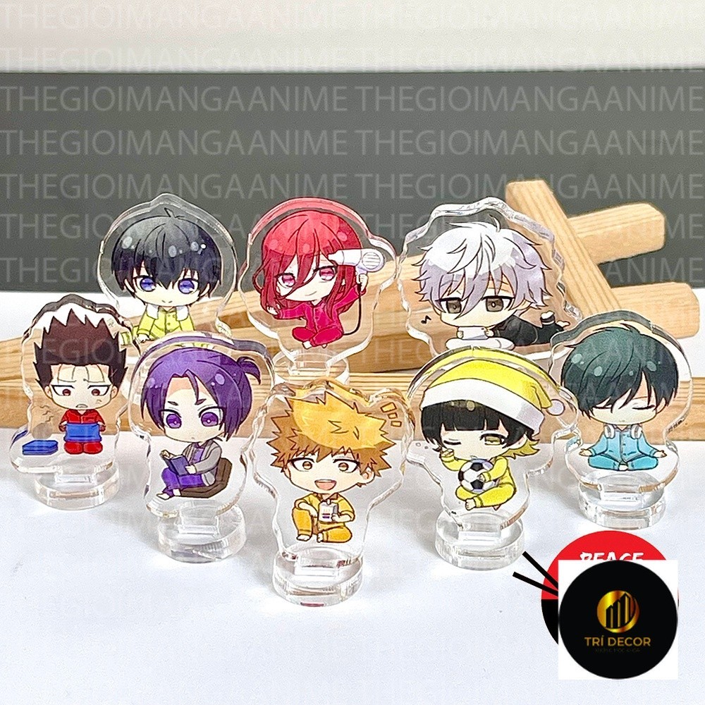 (PIJAMA) Standee 3CM mini BLUE LOCK อะคริลิครูปปั้นอะนิเมะ micha chibi ตกแต่งรุ่น nagi bachira reo isagi rin