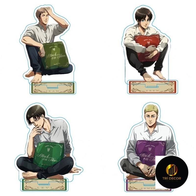 Standee รุ่น Attack on Titan อะคริลิค vbjf อุปกรณ์ต่อพ่วง Eren Yerger Armin Arlert Study มุมอุปกรณ์ตกแต่งโต๊ะทํางาน