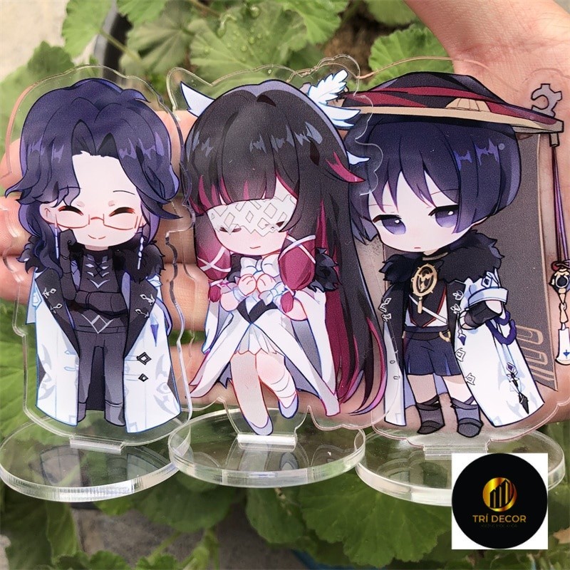 Genshin Impact Standee รุ่น Fatui Pantalone Regrator Columbina Damselette อะคริลิครูปปั้นอะนิเมะ chibi จอแสดงผลรุ่น