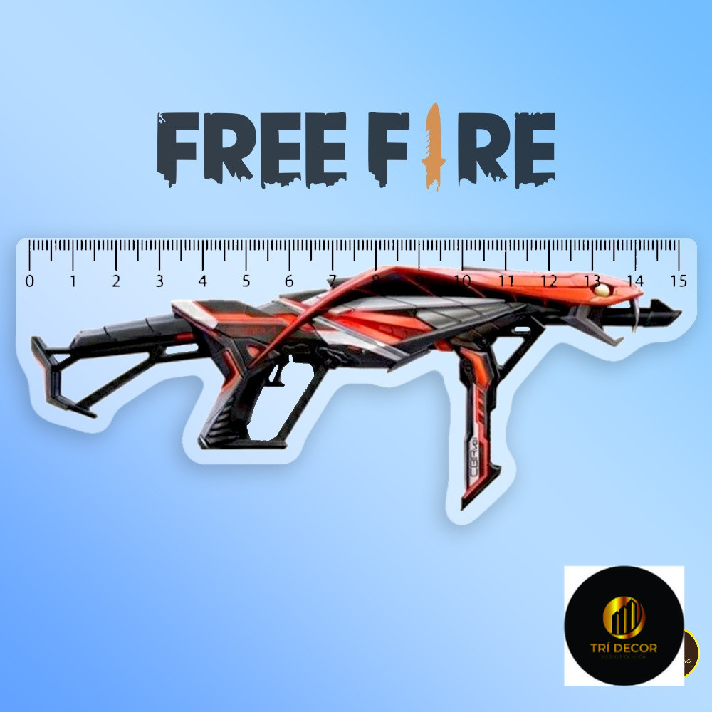 ไม้บรรทัดนักเรียนรุ่น 15 ซม. In Free Fire Cs Go Counter Strike Cf Action Game-DH