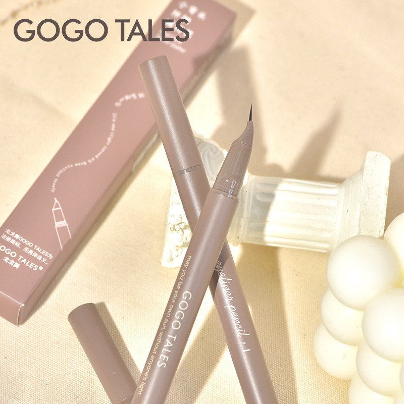 GOGO TALES อายไลเนอร์ อายไลเนอร์ข้อศอกเล็ก กันน้ำ ไม่เลอะง่าย เนื้อละเอียดมาก อายไลเนอร์สีน้ำตาลเข้ม