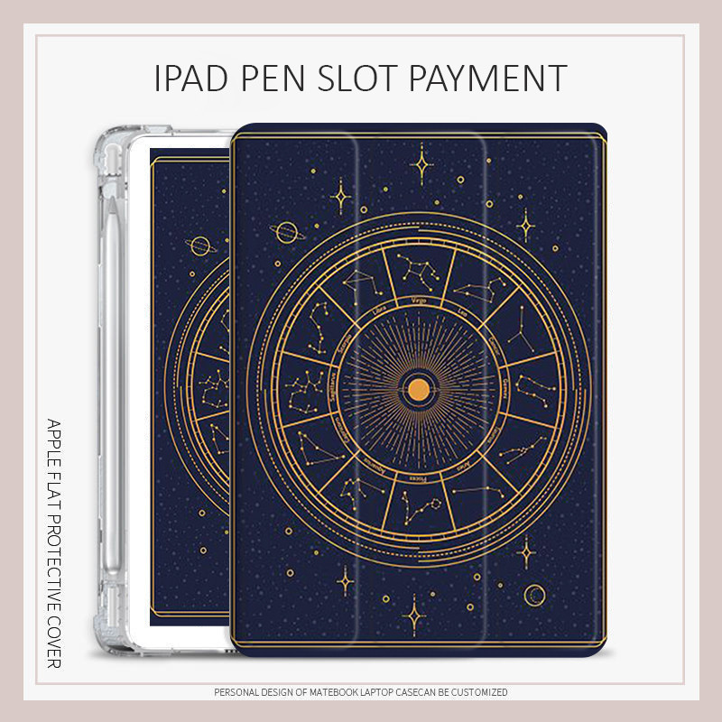 เคส ลายเข็มทิศ พร้อมช่องใส่ปากกา สําหรับ iPad 10.2 gen7 8 9 iPad air4 5 mini4 5 6 iPad pro11 12.9 gen10 2022