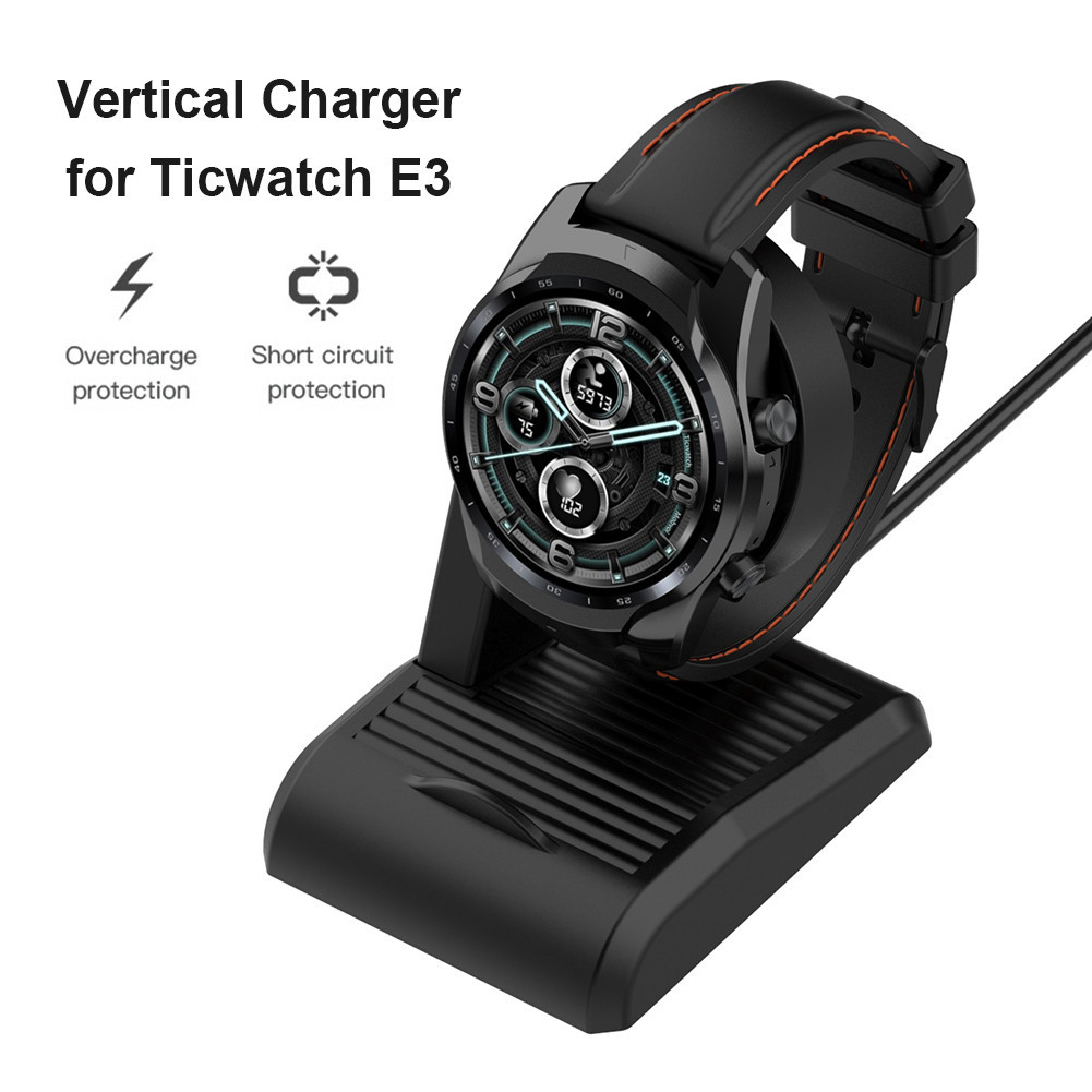 อะแดปเตอร์ชาร์จ สําหรับ Ticwatch E3 / Pro 5 / Pro 3 LTE สายชาร์จ USB ไร้สาย แม่เหล็ก แนวตั้ง สําหรับ Ticwatch Series