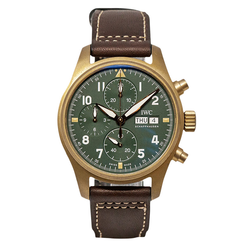 Iwc [ ใบรับรองกล ่ องครบชุด ] IWC Watch Pilot Series Bronze Automatic Mechanical Watch Male IW387902
