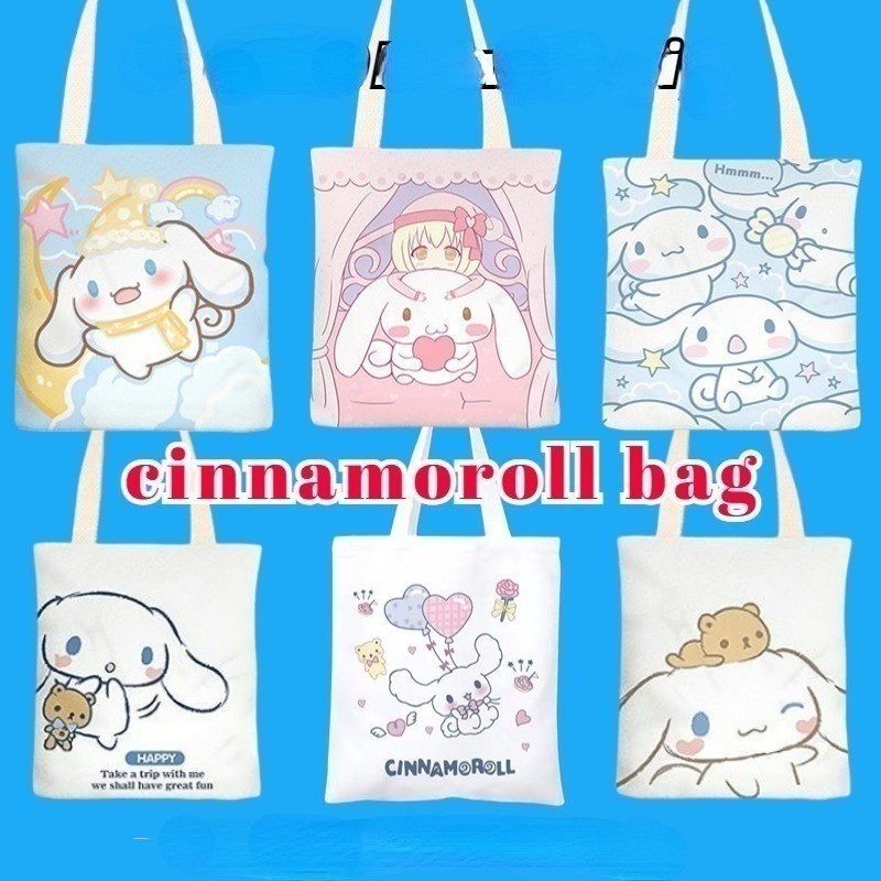 Kawaii Sanrio Kuromi กระเป๋าถือ กระเป๋าสะพายไหล่ ผ้าแคนวาส ลายการ์ตูนมายเมโลดี้ น่ารัก ความจุขนาดใหญ่ สําหรับนักเรียน