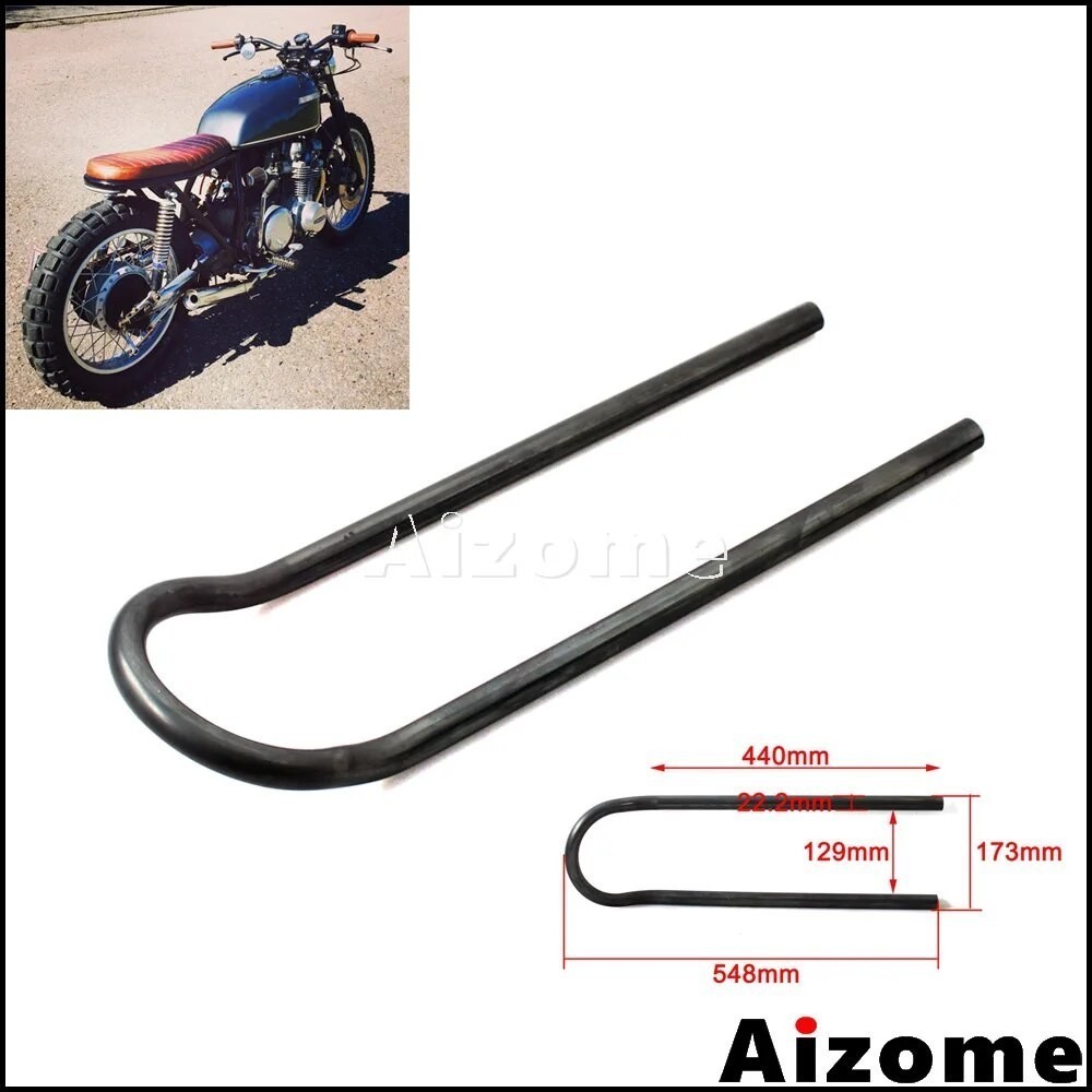 AI 548mm Brat Cafe Racer Rear Seat Hoop Loop Frame 7/8" Tube For Honda Yamaha Suzuki Kawasaki KZ CB 