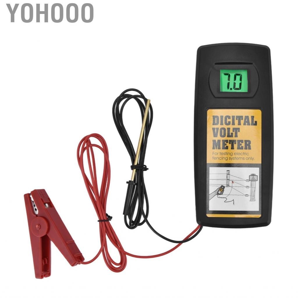 Yohooo Portable Fence Voltage Tester Digital Meter Clip Design Cold