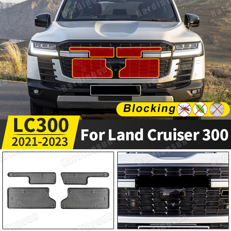 ตะแกรงกระจังหน้า สเตนเลส สําหรับ Toyota Land Cruiser 300 GR GR-S Lc300 2022 2023