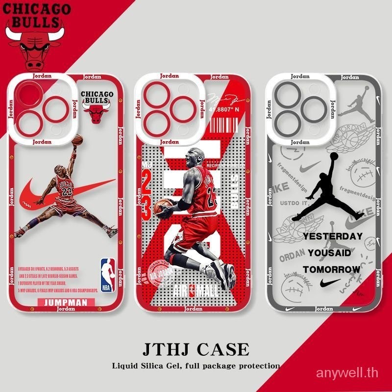 เคสโทรศัพท์มือถือแบบใส กันกระแทก ลาย Jordan Sports สําหรับ iPhone 15 Pro Max 14 13 14 13 12 11 Pro Max Plus 1 X Xr Xs Max 7P 8P