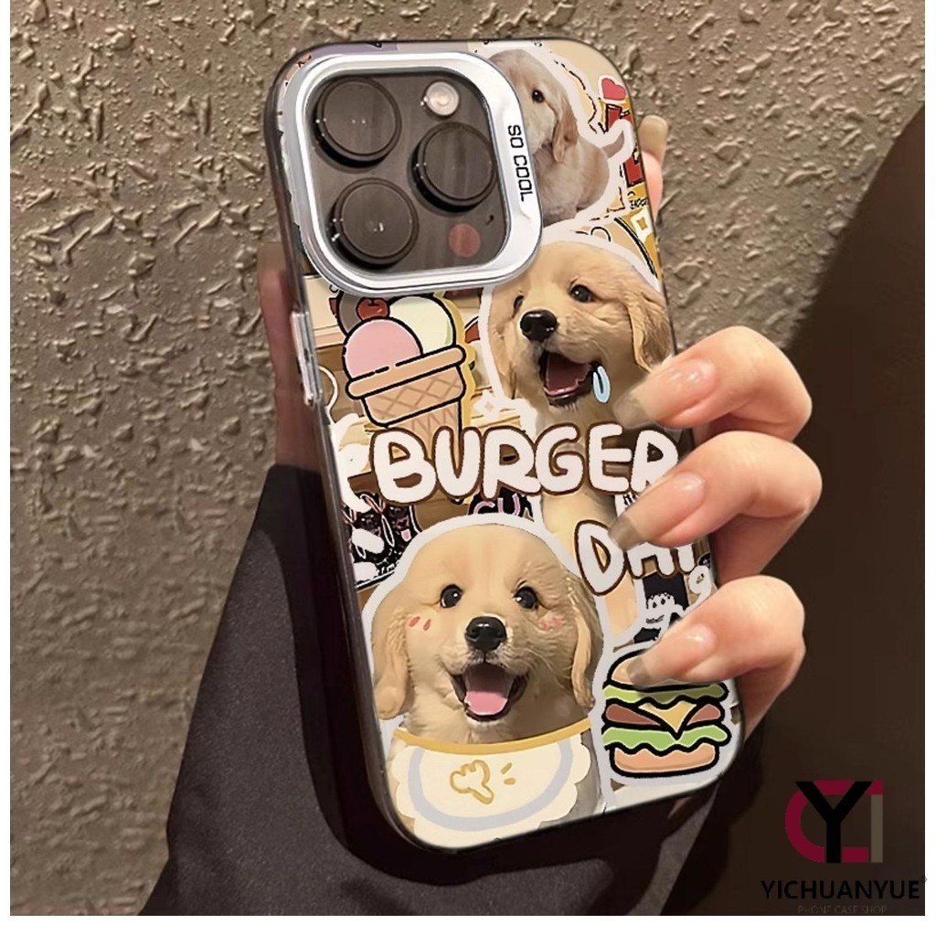 สำหรับ iPhone 13 12 14 11 15 Pro Max XR X Plus XS SE 7 Hamburg Kitten รูปแบบลูกสุนัขกรณีโทรศัพท์กรณียากเคสไอโฟนคู่น่ารัก - รูปที่ 6