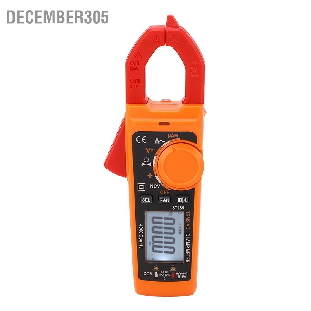 December305 Digital Clamp Meter มัลติฟังก์ชั่น AC DC โวลต์มิเตอร์ Smart Auto NCV มัลติมิเตอร์สำหรับการวัด