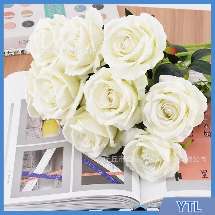 🚚ส่งฟรี ส่งไว🎁 ดอกกุหลาบประดิษฐ์ ดอกกุหลาบปลอม 5 สี ดอกไม้ประดิษฐ์ ดอกไม้ปลอม กุหลาบผ้าสักหลาด ตกแต่งบ้าน ตกแต่งห้อง