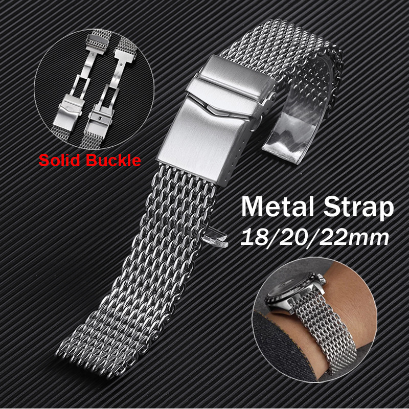 สายนาฬิกาข้อมือ สเตนเลส 18 มม. 20 มม. 22 มม. สําหรับ Seiko Band