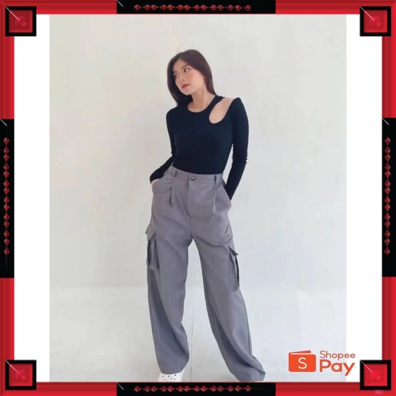 5.5 CARGO // AMERICAN DRILL CARGO PANTS SIZE ML XL XXL ผู้หญิง