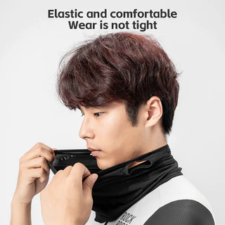 【TH Delivery】ROCKBROS หน้ากากผ้าเย็น ป้องกันแดด UPF50 + ระบายอากาศแห้งเร็ว ผ้าพันคอหน้ากากสําหรับตกปลากลางแจ้งกี