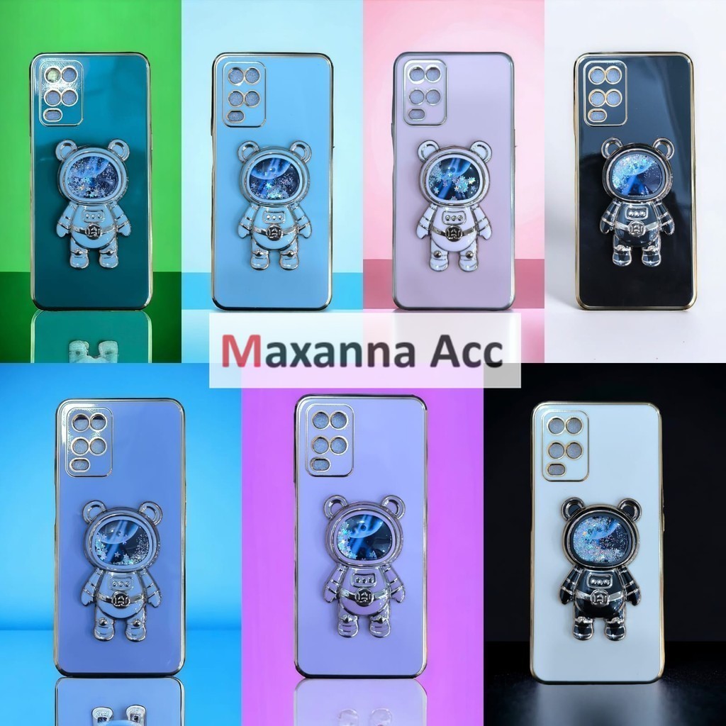 [MAXNA] PREMIUM LIST GOLD CHROME COLOR SOFT CASE GLOSSY CASE แฟลชสีด้านข้าง LIST + GLOSSY ASTRONAUTS