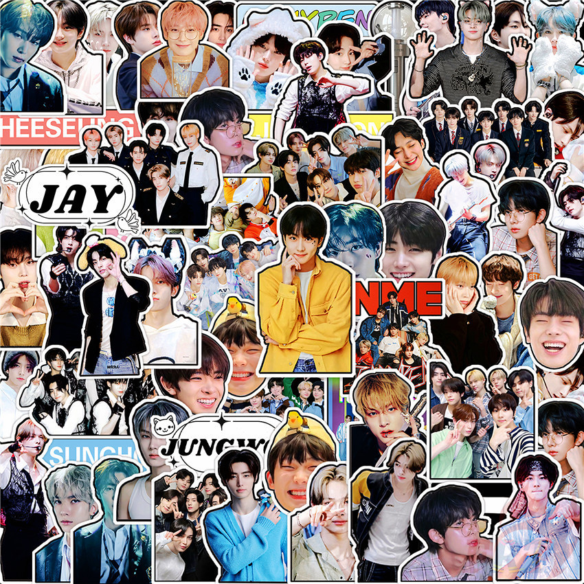 100Pcs/Set Enhypen Mini Diary Manual Stickers DIY Fashion Scrapbooks Album Decor Decals Stickers（Size：2~3cm）
