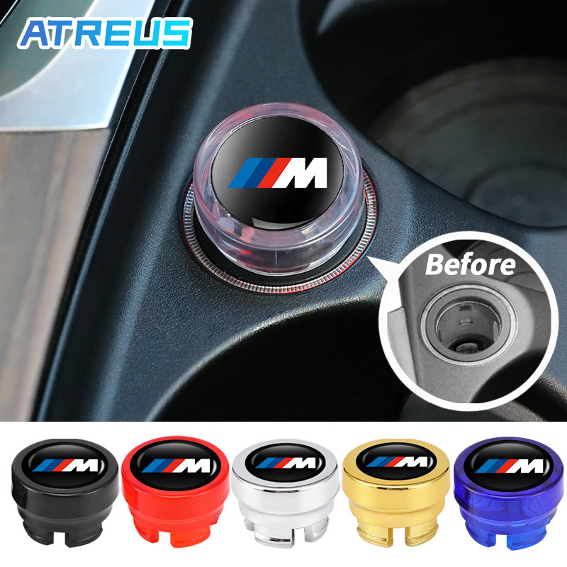 BMW M ฝาครอบปลั๊กที่จุดบุหรี่ในรถยนต์ กันฝุ่น ตัวปิดที่จุดบุหรี่ซิ่ง สำหรับ BMW G20 F10 E46 F30 E39 G30 E60 E90 X1 E84 645ci E63 E36 E30 X3 F25 X3 G01 X1 F48 F32 F34 E92 G22 F44 IX3 I4 IX