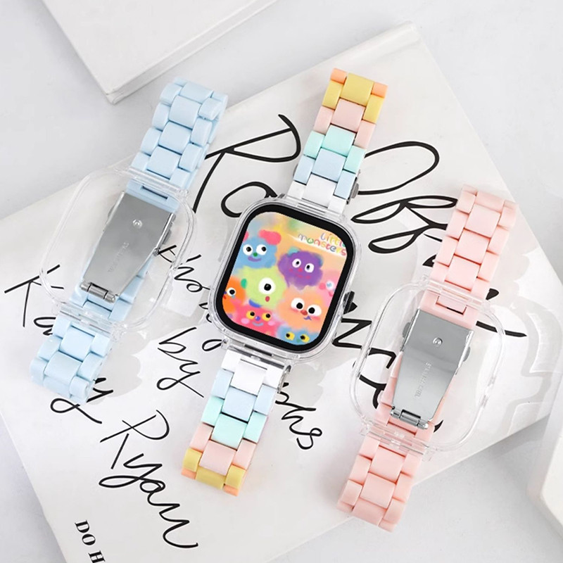 Candy สีเรซิ ่ นสําหรับ Xiaomi Redmi Watch 4 Macaron เปลี ่ ยนสายรัดข ้ อมือเข ็ มขัดสมาร ์ ทนาฬิกาสําหรับ Redmi Watch 3 3 Active Mi นาฬิกา Lite เปลี ่ ยนเข ็ มขัด