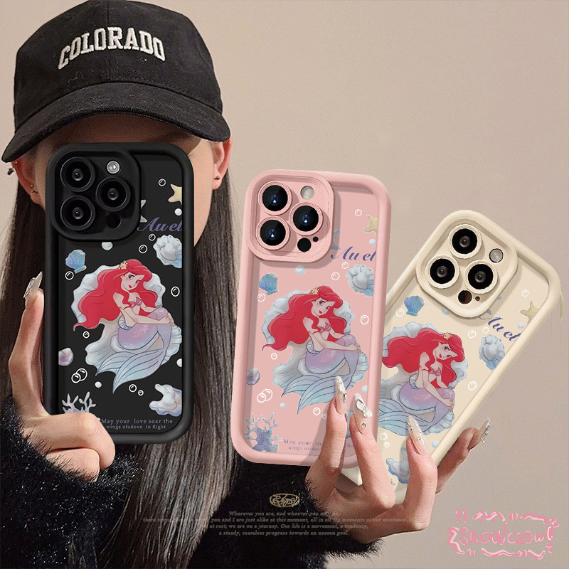 แฟชั่นสวยแดงเงือกกรณี Redmi 9A 12C 10 10A 13C 9C NFC 9 12 10C 9T A1 Note 13 8 12 11 10 9 Pro 10s 11s POCO M3