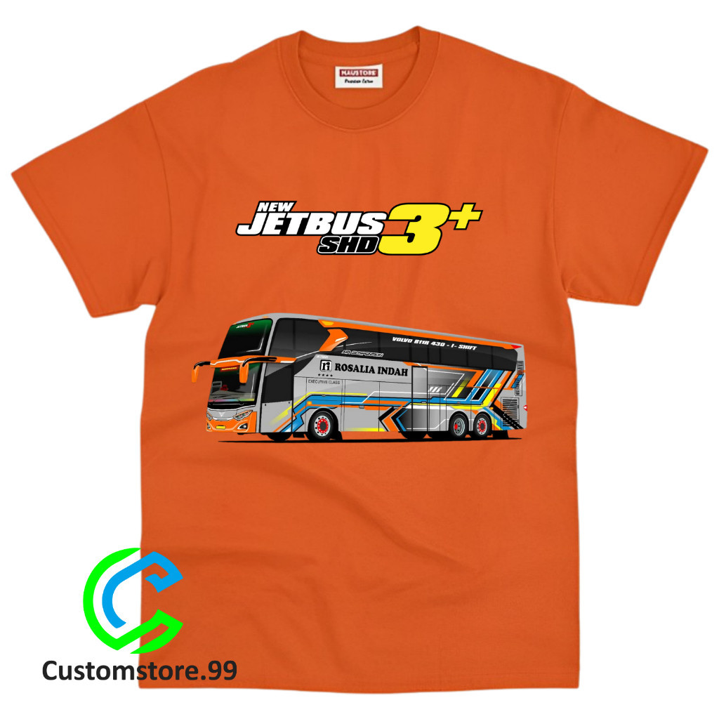 100-150cm เสื้อยืด พิมพ์ลายรถบัส Mania Rosalia Indah Jet Bus 3 สําหรับเด็ก