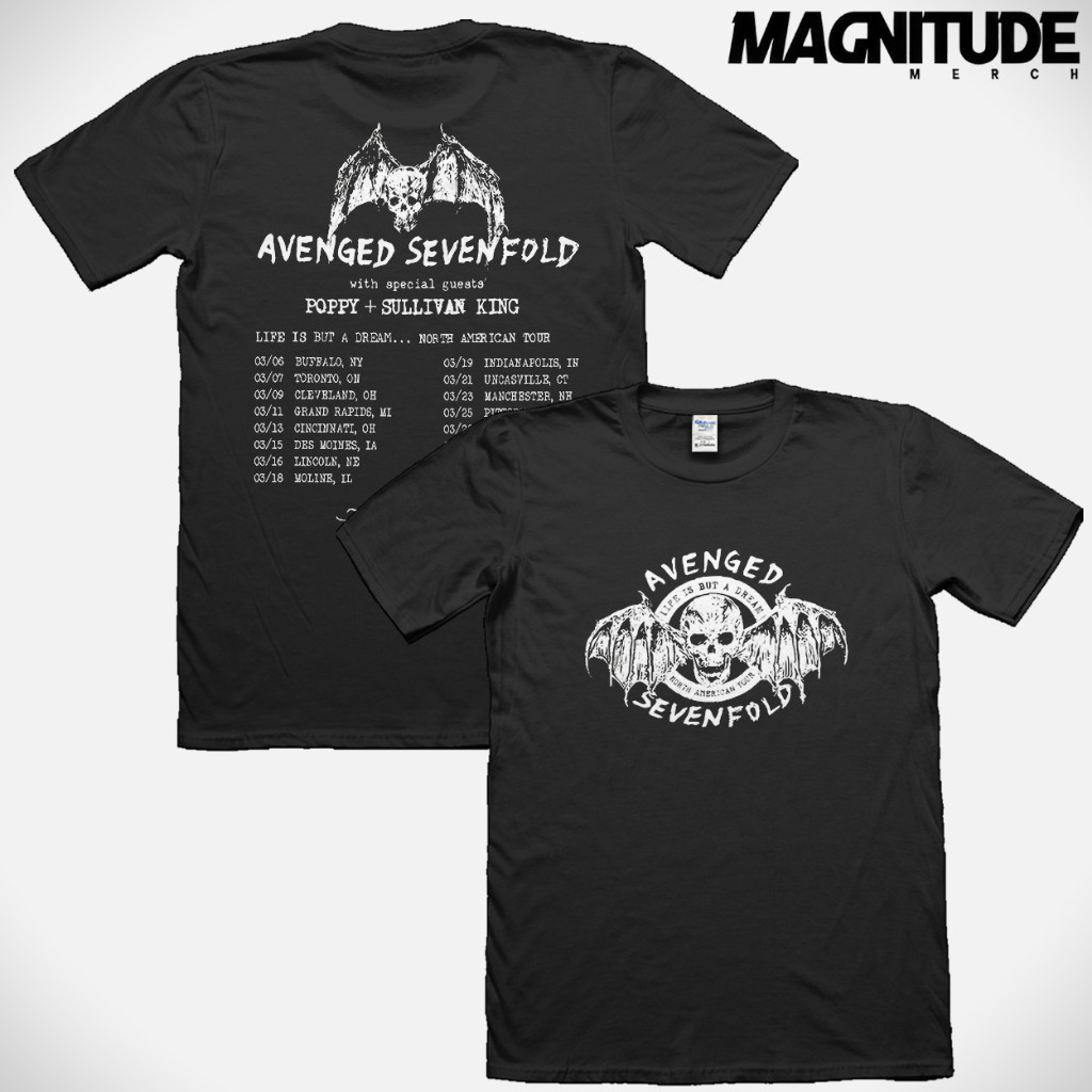เสื้อยืด ลาย Avenged Sevenfold A7X Life Is But A Dream (NORTH AMERICAN TOUR 2024) | เสื้อยืด พิมพ์ลา