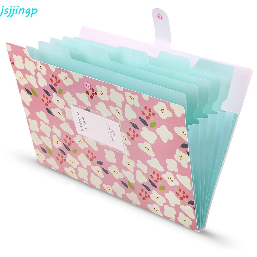 Jsjjingpแฟ้มโฟลเดอร์อุปกรณ์การเรียนอุปกรณ์สํานักงานแฟ้มorganizerแฟ้มผู้ถือโต๊ะorganizer 5 กระเป๋าดอกไม้แฟ้มโฟลเดอร์