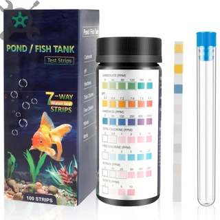 100PCS Aquarium Test Strips 5/6/7/9/14/16/17 in 1แผ่นทดสอบคุณภาพน้ำ ชุดแถบทดสอบค่า pH น้ําเค็ม น้ําจืด สําหรับตู้ปลา ชุดตรวจคุณภาพน้ำ ที่ตรวจค่า pH ในน้ำ แผ่นทดสอบคุณภาพ กระดาษวัดค่า บ่อปลา สระ