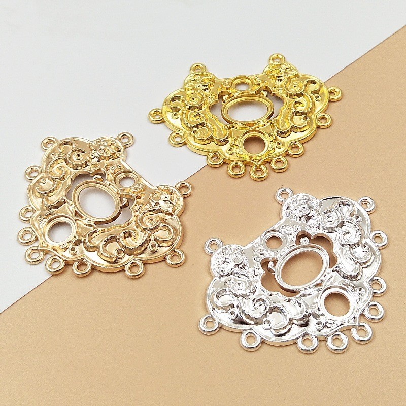 Diy เครื ่ องประดับอุปกรณ ์ เสริมโบราณโลหะผสมมังกรคู ่ ล ็ อคปลอดภัยจี ้ Handmade สร ้ อยคอวัสดุอุปกรณ ์ เสริม