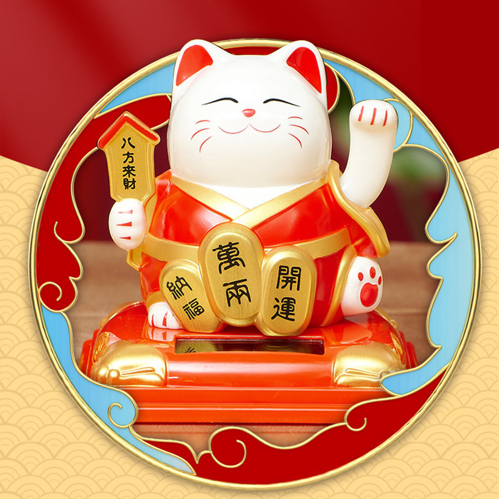 แมวกวักนำโชค แมวกวัก พร้อมกล่องอะคริลิค กวักแขนได้ ช่วยเรียกโชคลาภ พลังงานโซล่าเซลล์ เสริมฮวงจุ้ย - รูปที่ 6