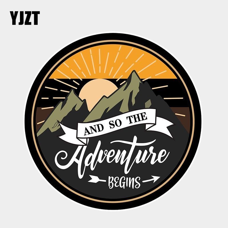 YJZT Creative English Adventure Begins Begins Car Stickers สติ๊กเกอร์ตกแต่ง