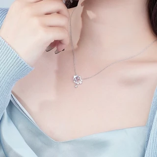 ร้านไทยพร้อมส่ง✨ สร้อยคอ โซ่ จี้รูปดาว ประดับเพชร สร้อยเงิน สวย หรูหรา สไตล์เกาหลี N175