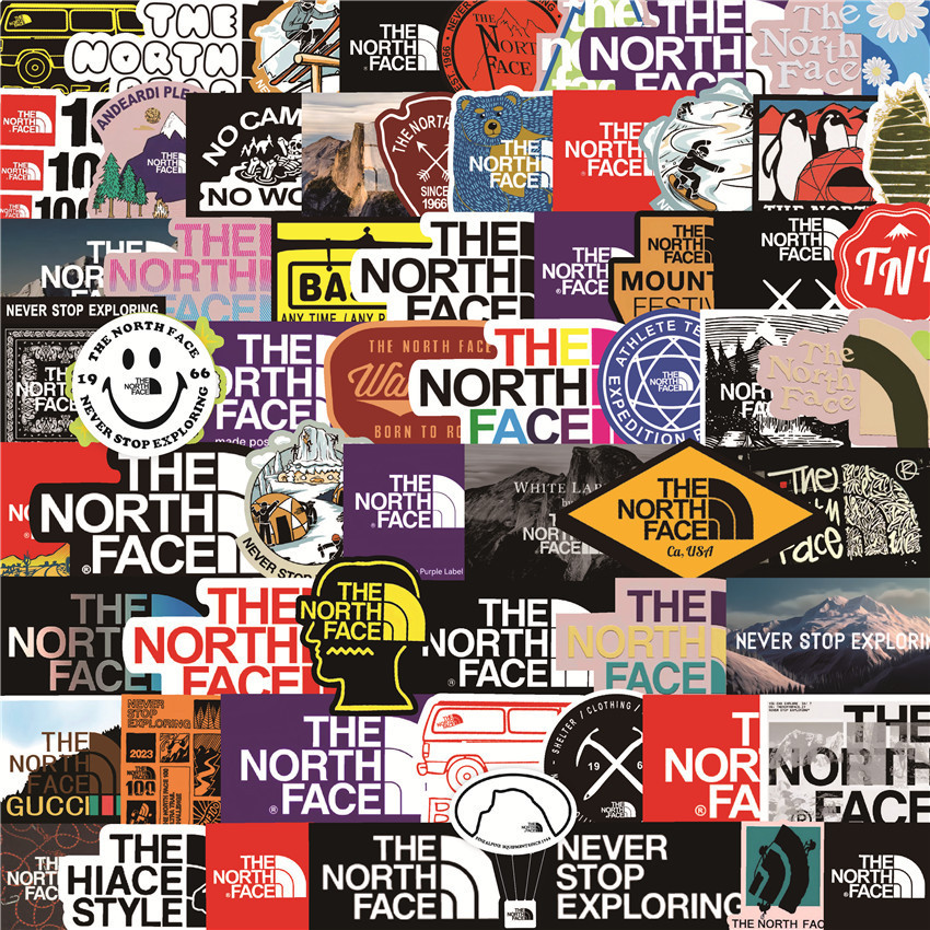 100Pcs/Set Never Stop Exploring . TNF Stickers DIY Fashion Waterproof Decals Doodle Stickers
