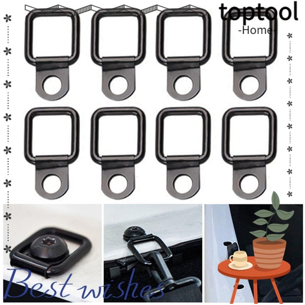 TOPTOOL ห่วงตะขอ รูปตัว D สําหรับผูกเชือกรถบรรทุก 8 ชิ้น